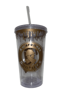 Gold Ribbon Tumbler - Awareness Boutique