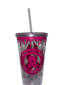 Dark Pink Ribbon Tumbler - Awareness Boutique