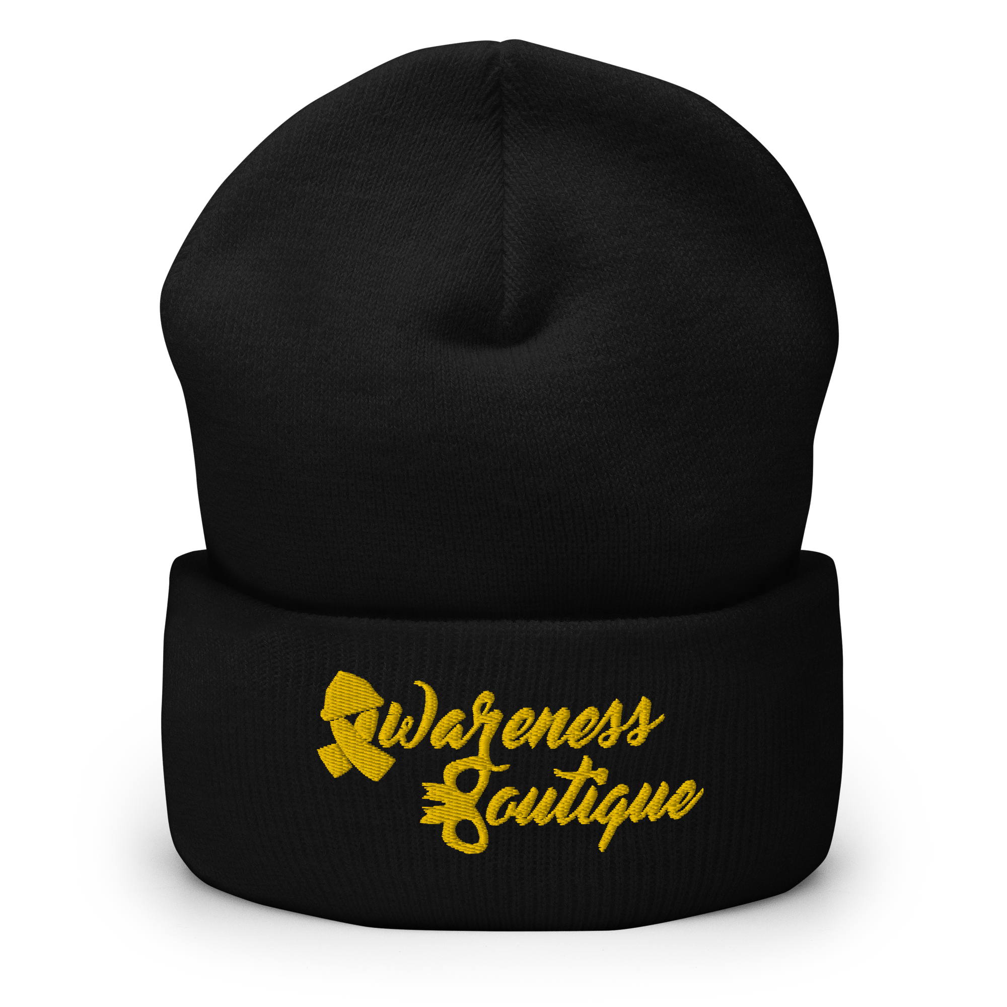 Yellow Ribbon Cuffed Beanie - Awareness Boutique