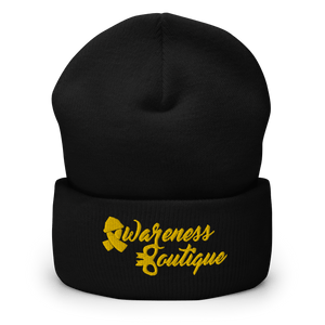 Yellow Ribbon Cuffed Beanie - Awareness Boutique