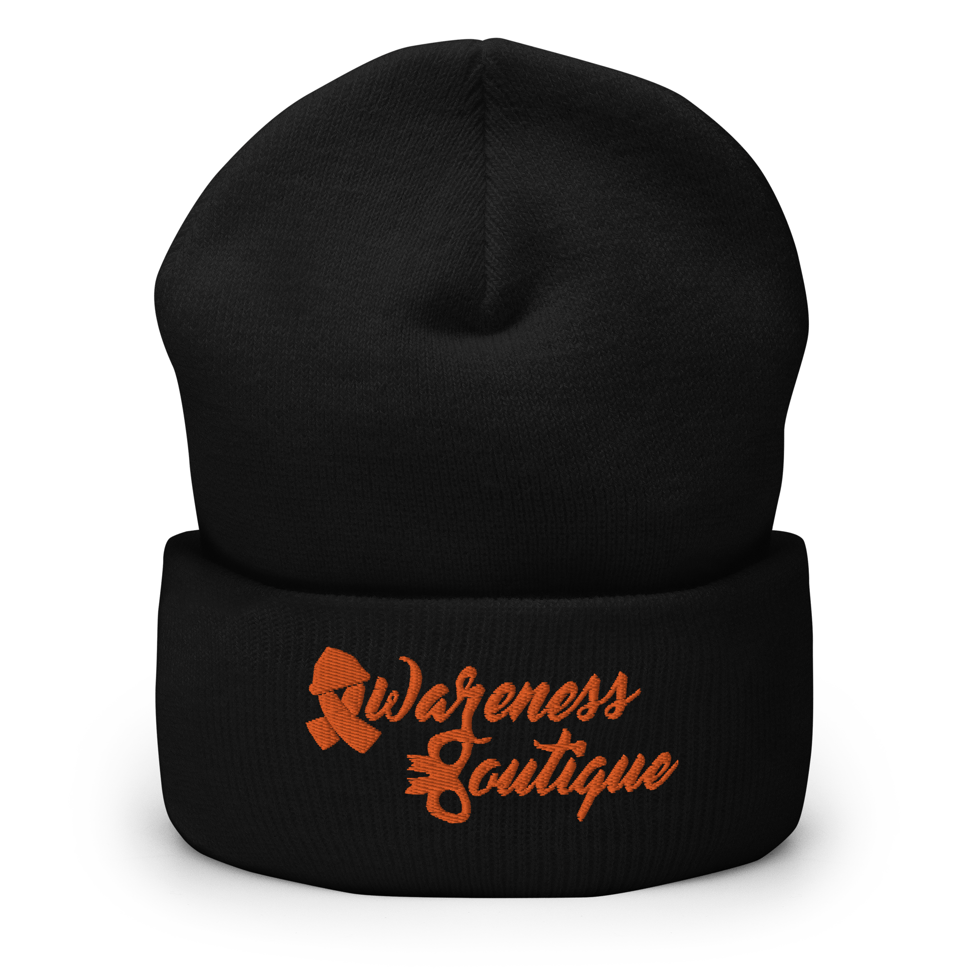 Orange Ribbon Cuffed Beanie - Awareness Boutique