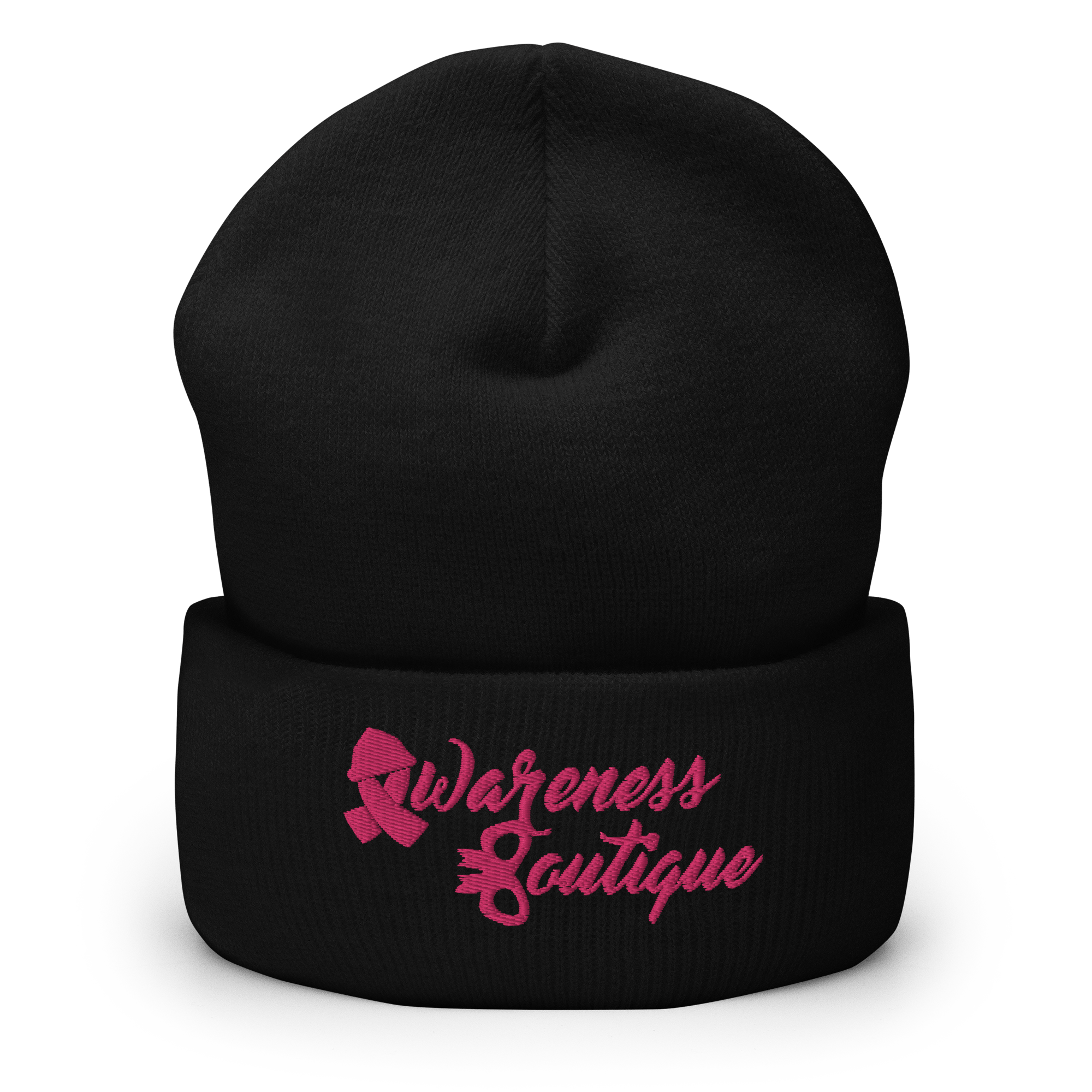 Pink Ribbon Cuffed Beanie - Awareness Boutique