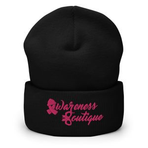 Pink Ribbon Cuffed Beanie - Awareness Boutique