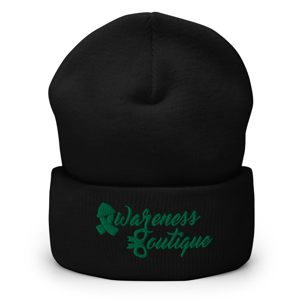 Green RibbonCuffed Beanie - Awareness Boutique
