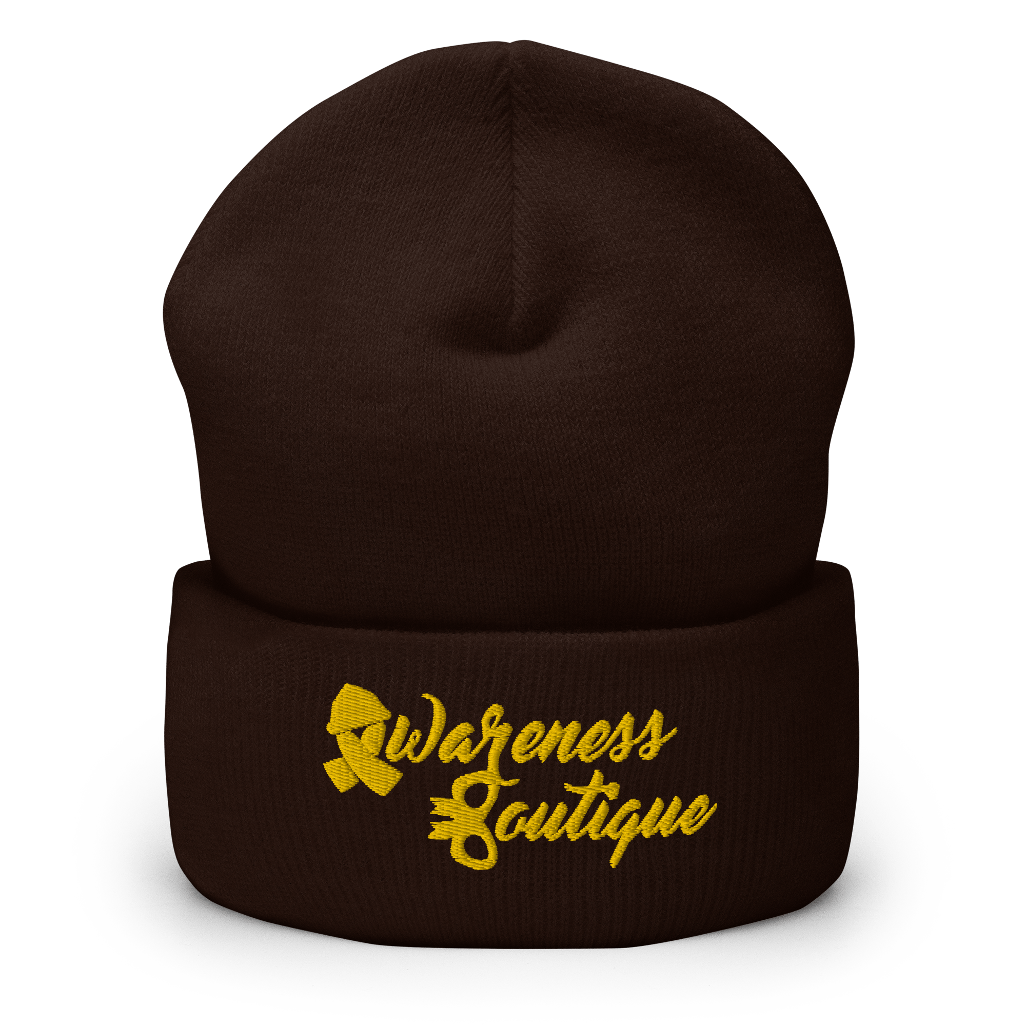 Yellow Ribbon Cuffed Beanie - Awareness Boutique