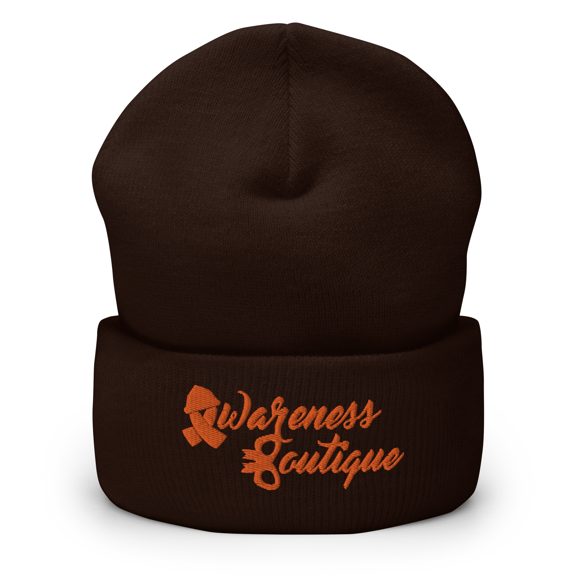 Orange Ribbon Cuffed Beanie - Awareness Boutique