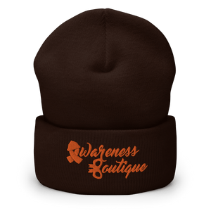 Orange Ribbon Cuffed Beanie - Awareness Boutique