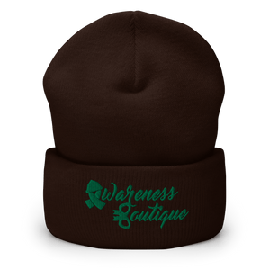 Green RibbonCuffed Beanie - Awareness Boutique