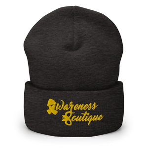 Yellow Ribbon Cuffed Beanie - Awareness Boutique