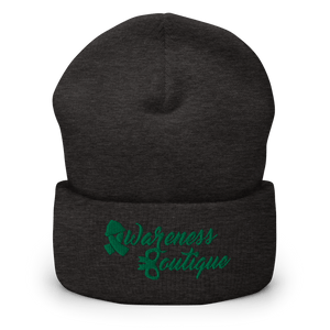 Green RibbonCuffed Beanie - Awareness Boutique