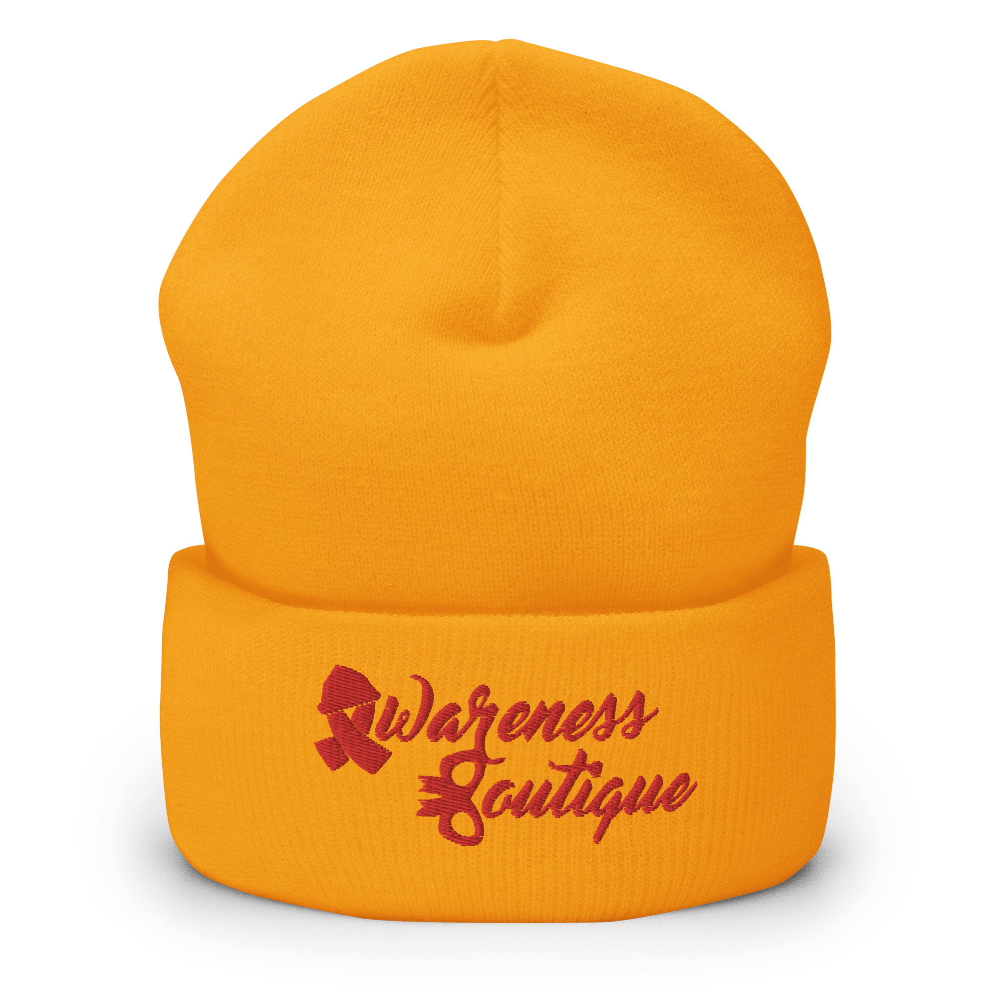 Red Ribbon Cuffed Beanie - Awareness Boutique