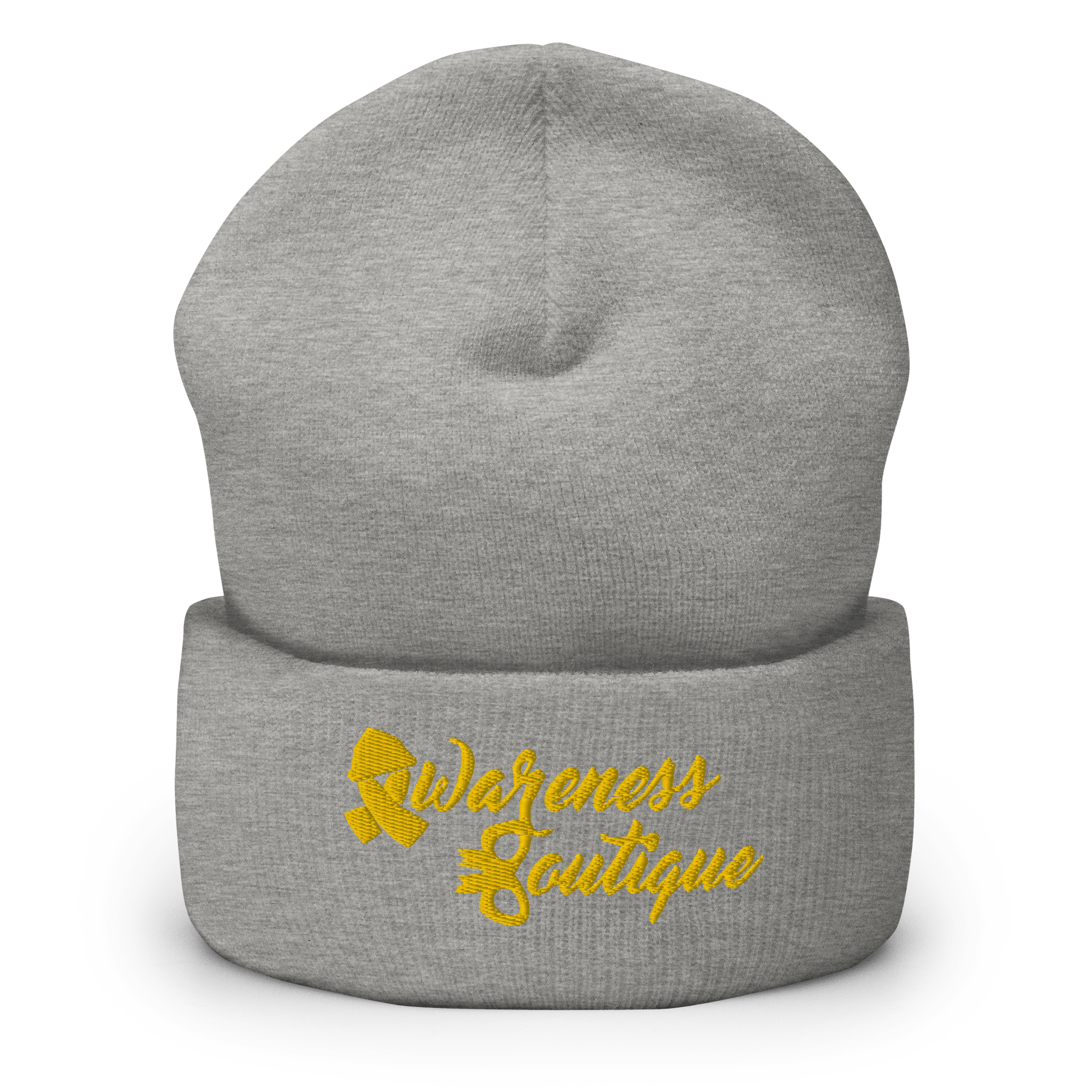 Yellow Ribbon Cuffed Beanie - Awareness Boutique
