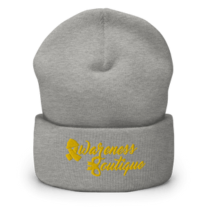 Yellow Ribbon Cuffed Beanie - Awareness Boutique