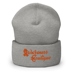 Orange Ribbon Cuffed Beanie - Awareness Boutique