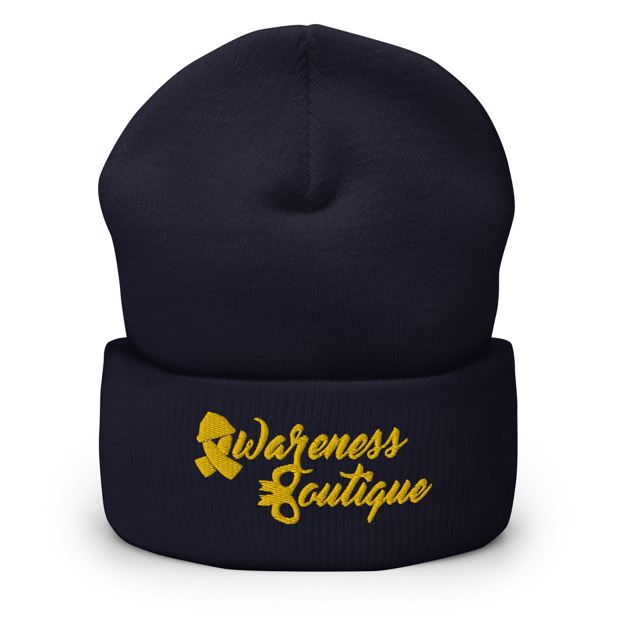 Yellow Ribbon Cuffed Beanie - Awareness Boutique