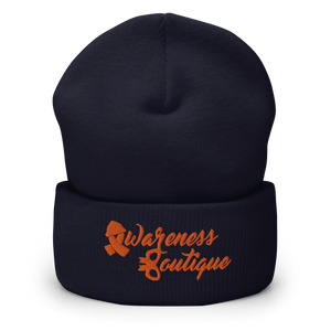 Orange Ribbon Cuffed Beanie - Awareness Boutique