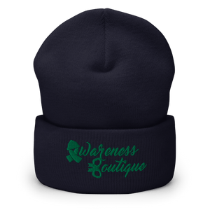 Green RibbonCuffed Beanie - Awareness Boutique