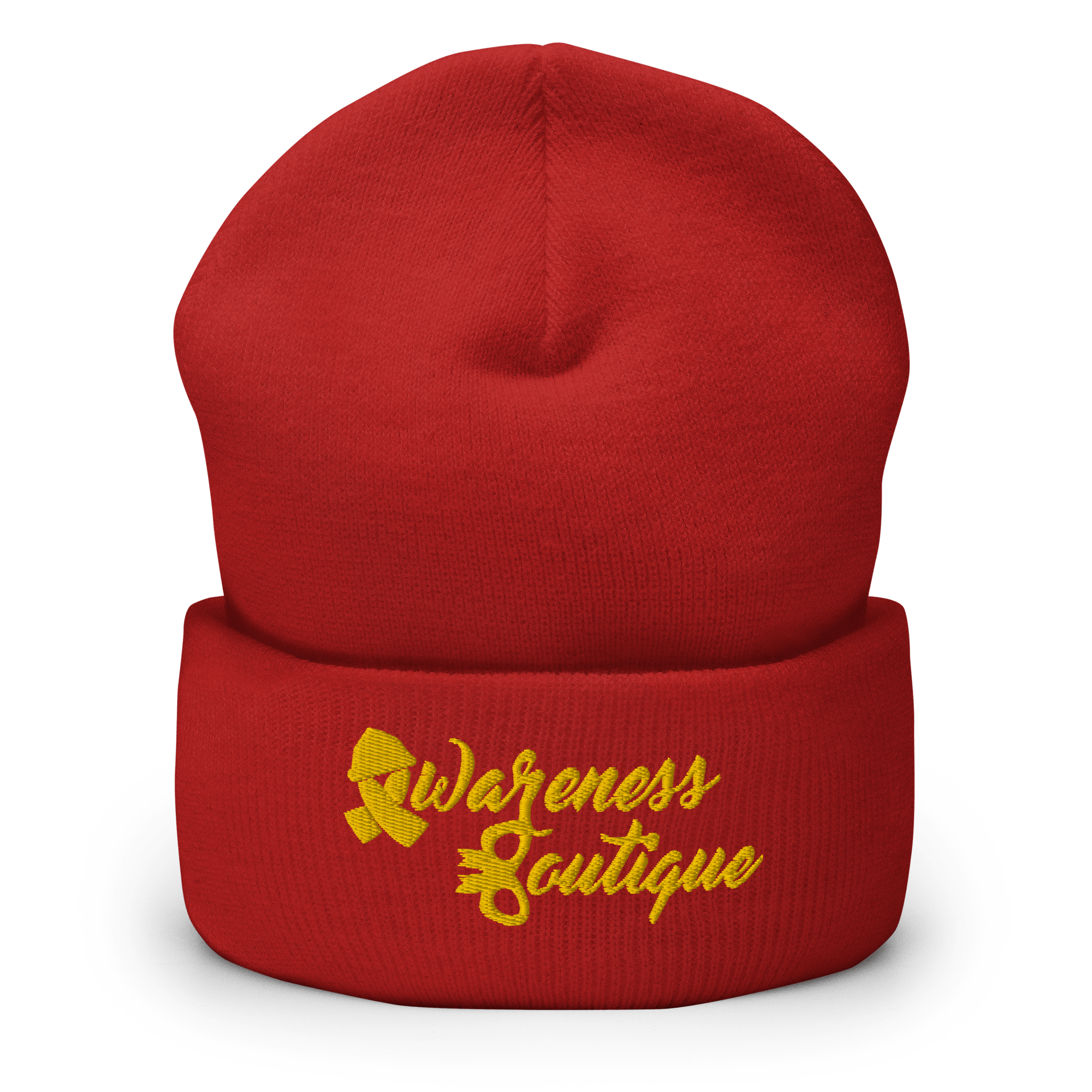Yellow Ribbon Cuffed Beanie - Awareness Boutique
