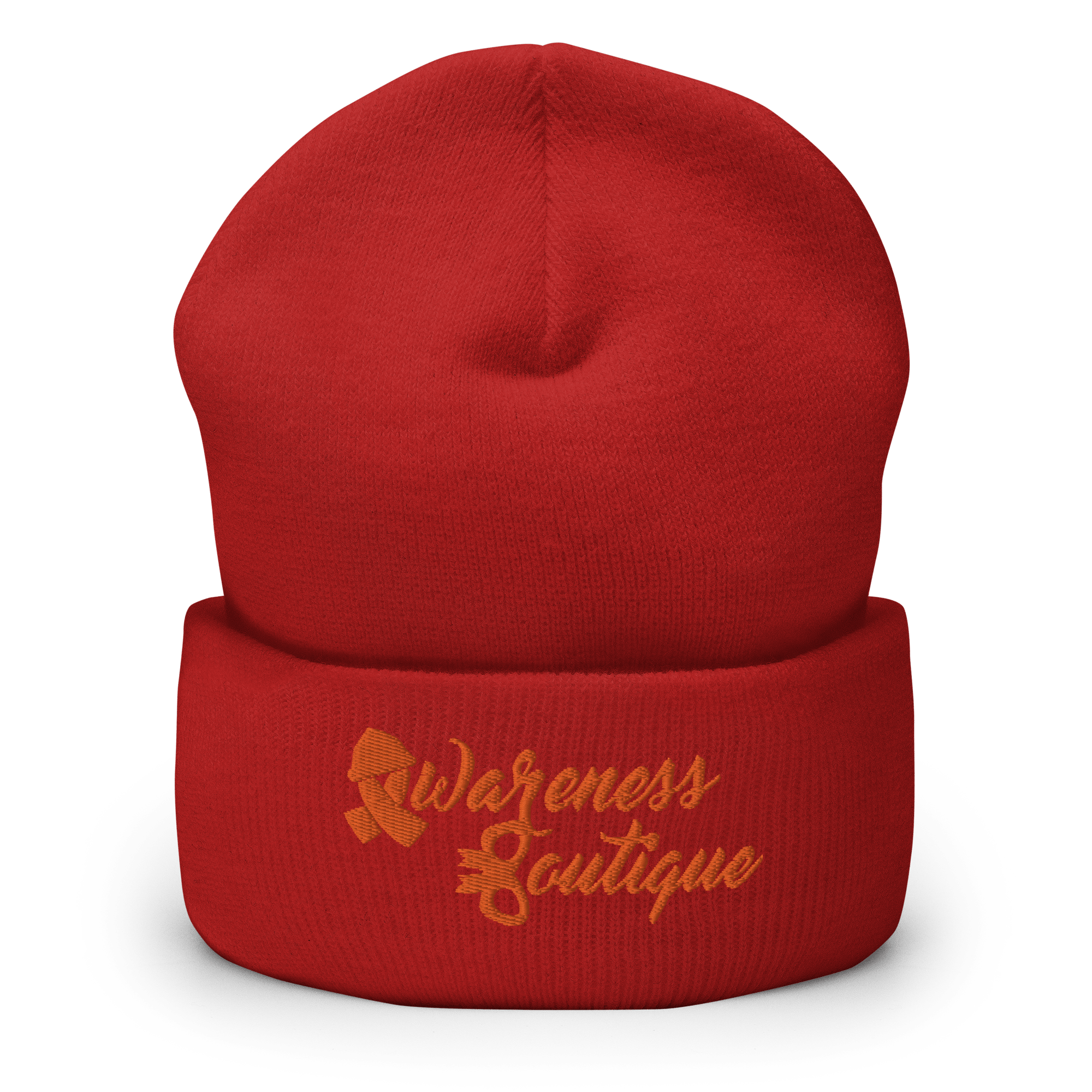 Orange Ribbon Cuffed Beanie - Awareness Boutique