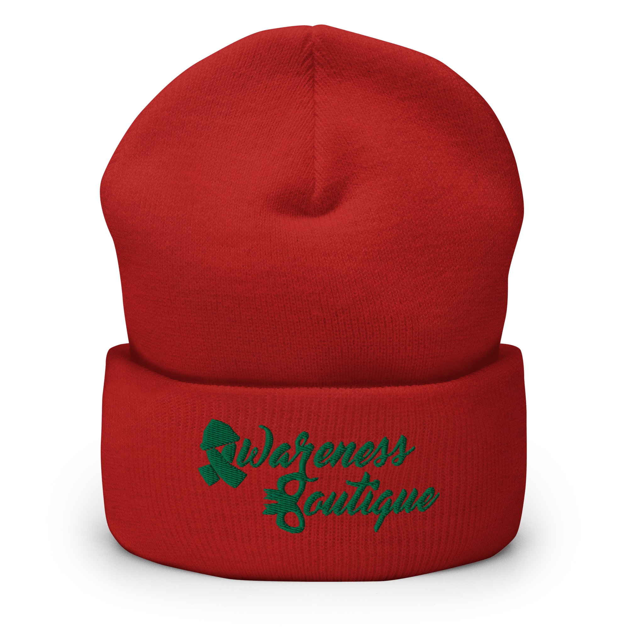 Green RibbonCuffed Beanie - Awareness Boutique