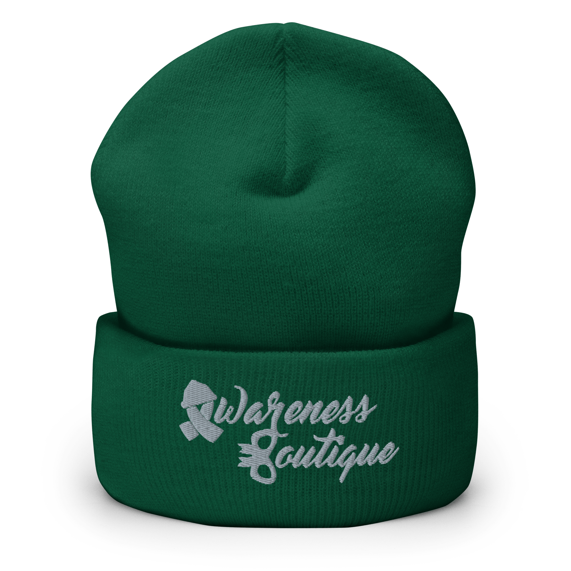 Grey Ribbon Cuffed Beanie - Awareness Boutique