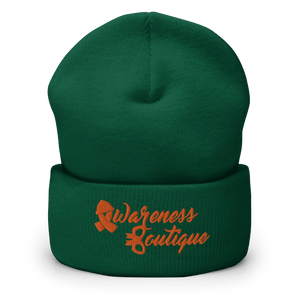 Orange Ribbon Cuffed Beanie - Awareness Boutique