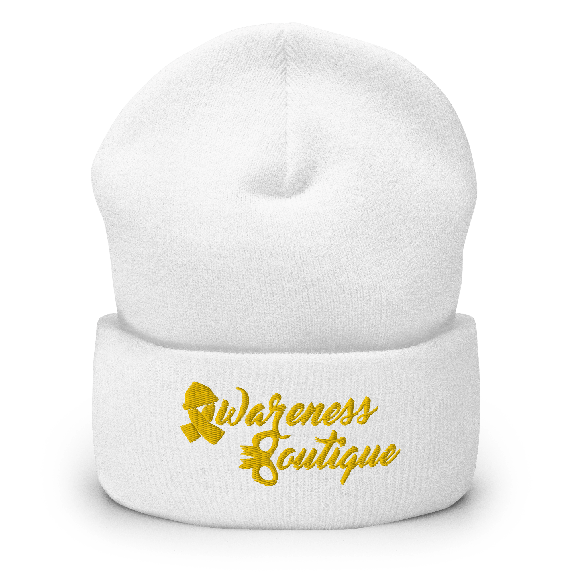 Yellow Ribbon Cuffed Beanie - Awareness Boutique