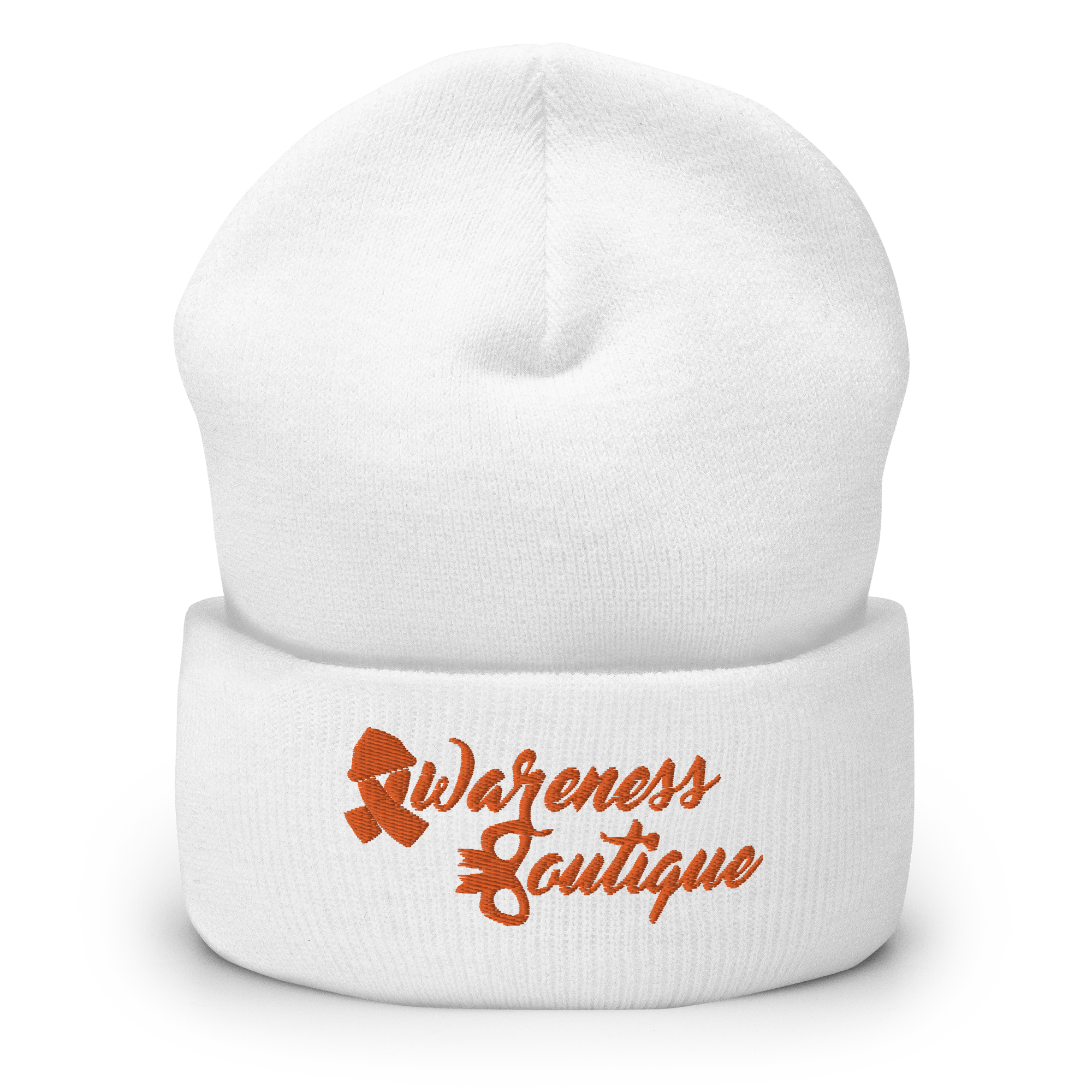 Orange Ribbon Cuffed Beanie - Awareness Boutique