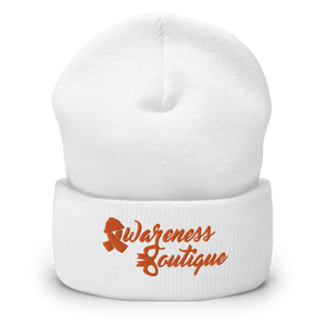 Orange Ribbon Cuffed Beanie - Awareness Boutique
