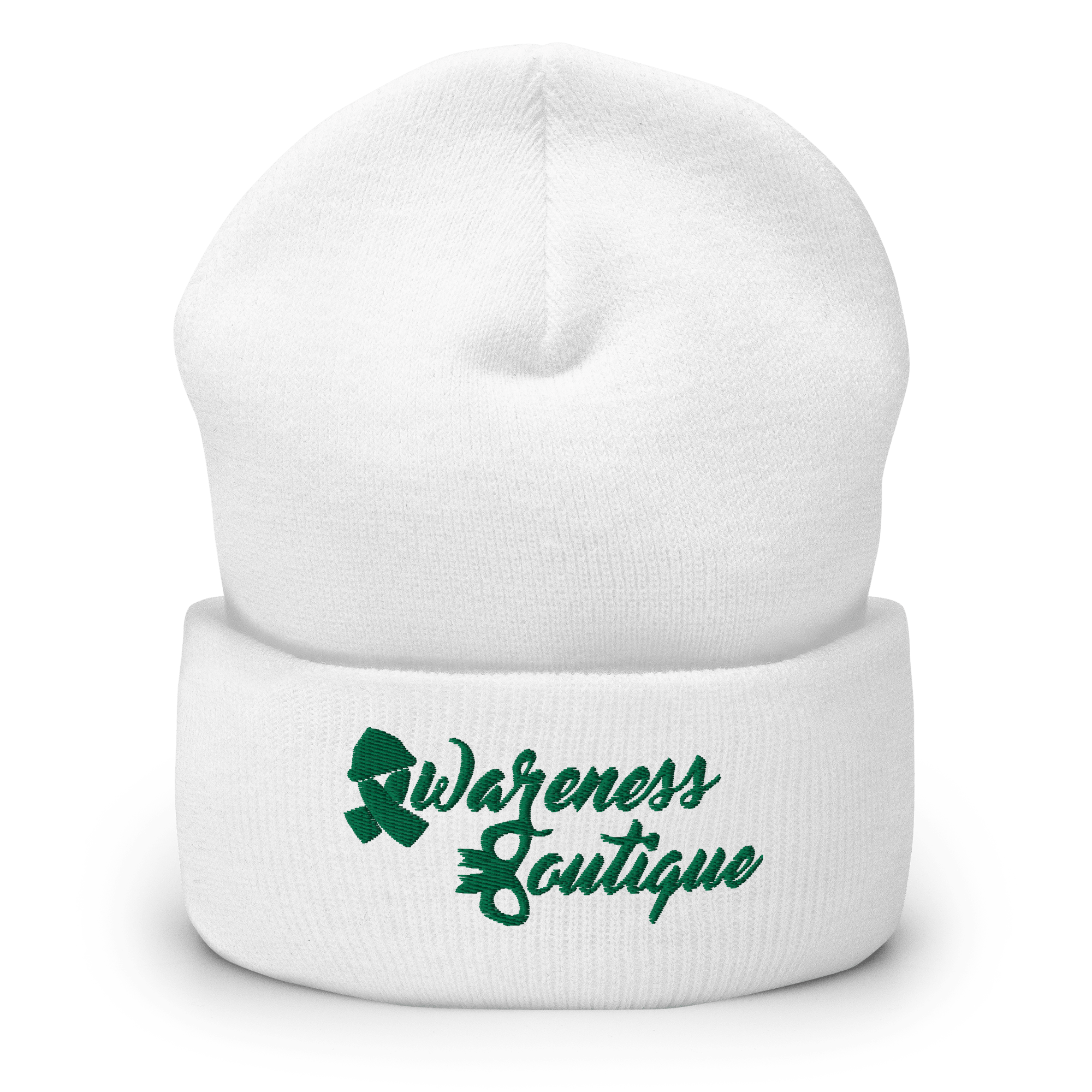 Green RibbonCuffed Beanie - Awareness Boutique