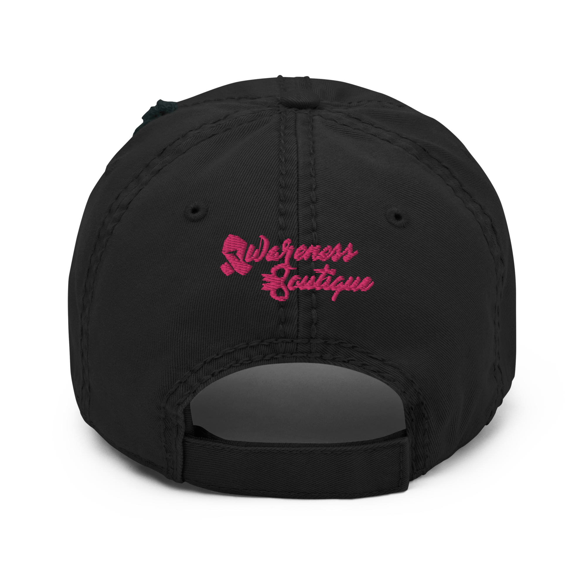 Pink Ribbon Distressed Dad Hat - Awareness Boutique