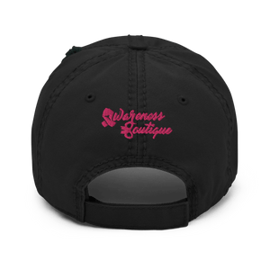 Pink Ribbon Distressed Dad Hat - Awareness Boutique