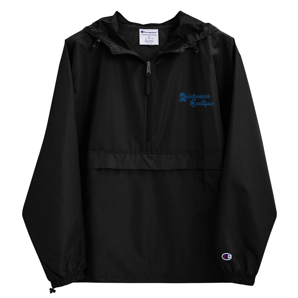 Embroidered Royal Blue Champion Packable Jacket - Awareness Boutique