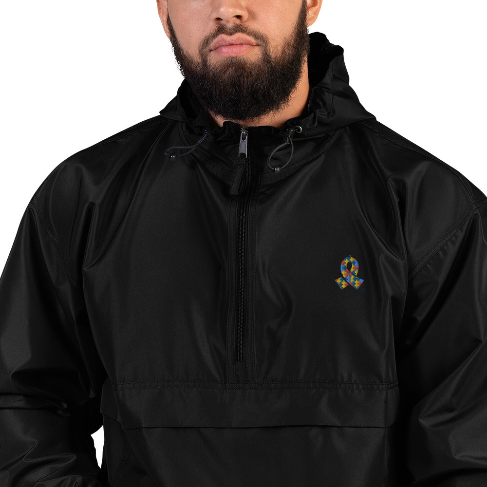 Autism Awareness Embroidered Champion Packable Jacket - Awareness Boutique