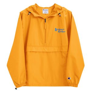 Embroidered Aqua/Teal Blue Champion Packable Jacket - Awareness Boutique