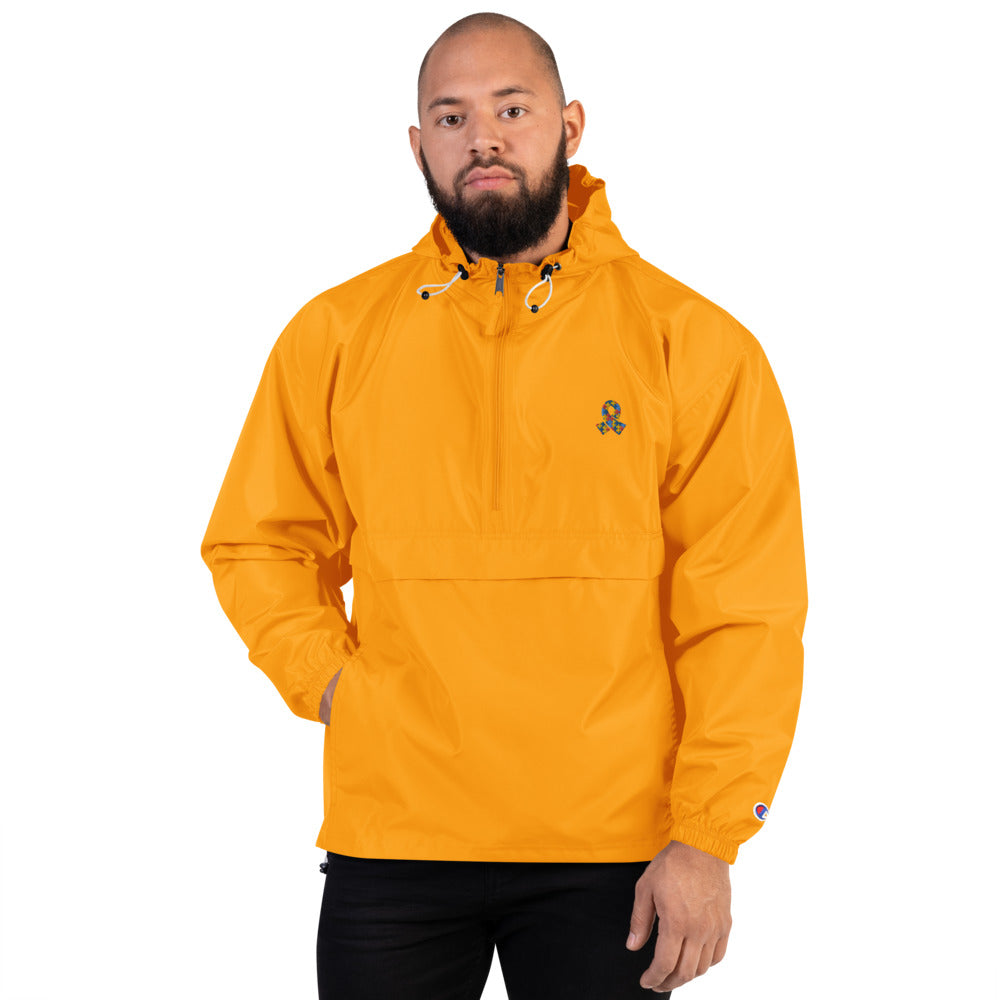 Autism Awareness Embroidered Champion Packable Jacket - Awareness Boutique