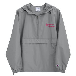 Embroidered Pink Ribbon Champion Packable Jacket - Awareness Boutique