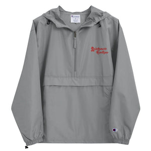 Embroidered Red Ribbon Champion Packable Jacket - Awareness Boutique
