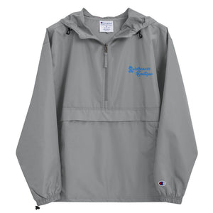 Embroidered Aqua/Teal Blue Champion Packable Jacket - Awareness Boutique