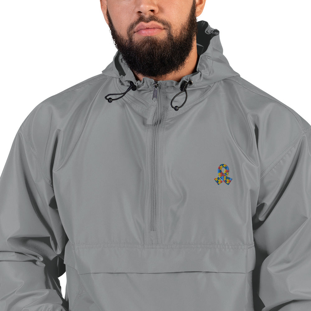 Autism Awareness Embroidered Champion Packable Jacket - Awareness Boutique