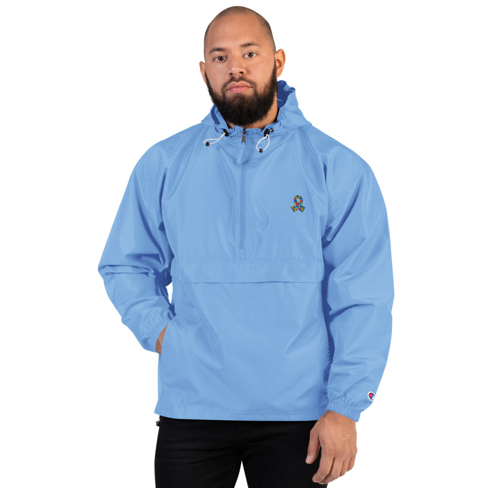 Autism Awareness Embroidered Champion Packable Jacket - Awareness Boutique