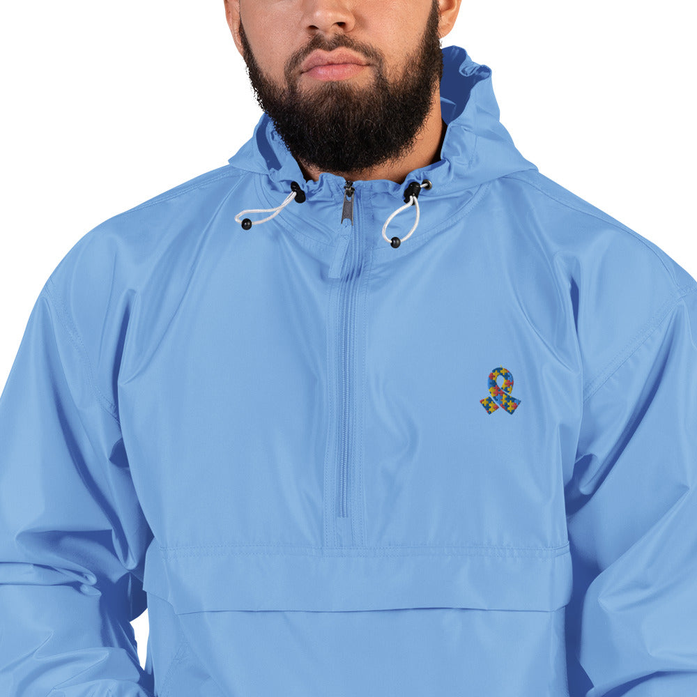 Autism Awareness Embroidered Champion Packable Jacket - Awareness Boutique