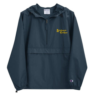 Embroidered Gold Ribbon Champion Packable Jacket - Awareness Boutique