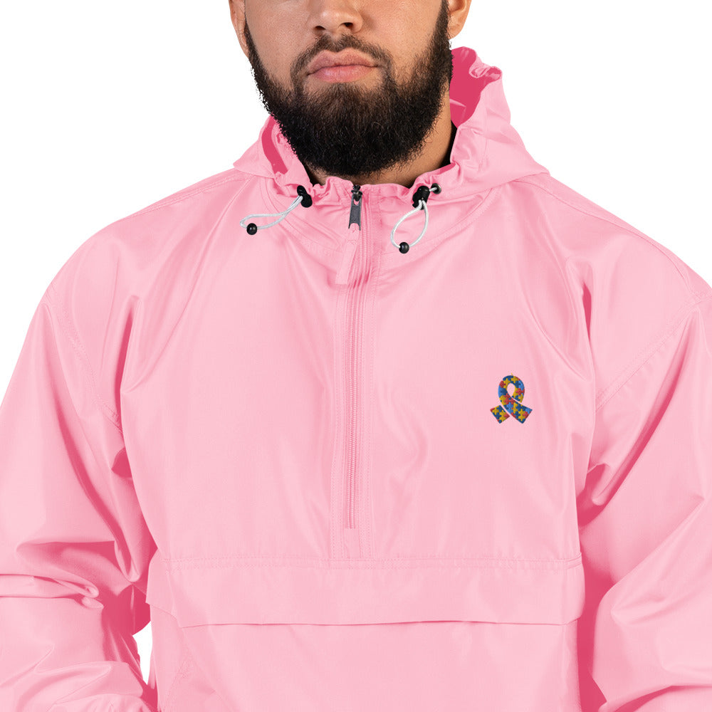 Autism Awareness Embroidered Champion Packable Jacket - Awareness Boutique