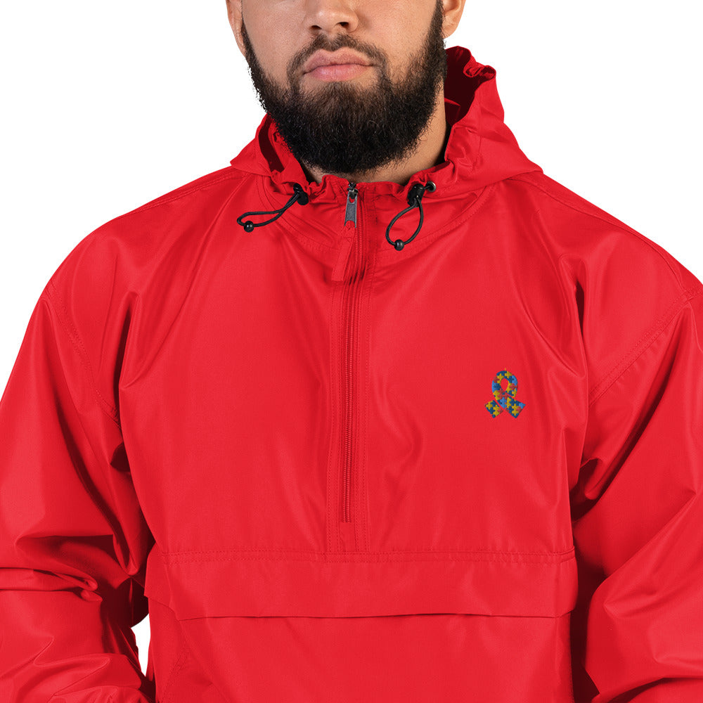 Autism Awareness Embroidered Champion Packable Jacket - Awareness Boutique