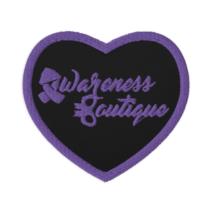 Purple Ribbon Embroidered Patch - Awareness Boutique