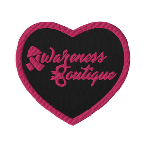 Pink Ribbon Embroidered Patch - Awareness Boutique