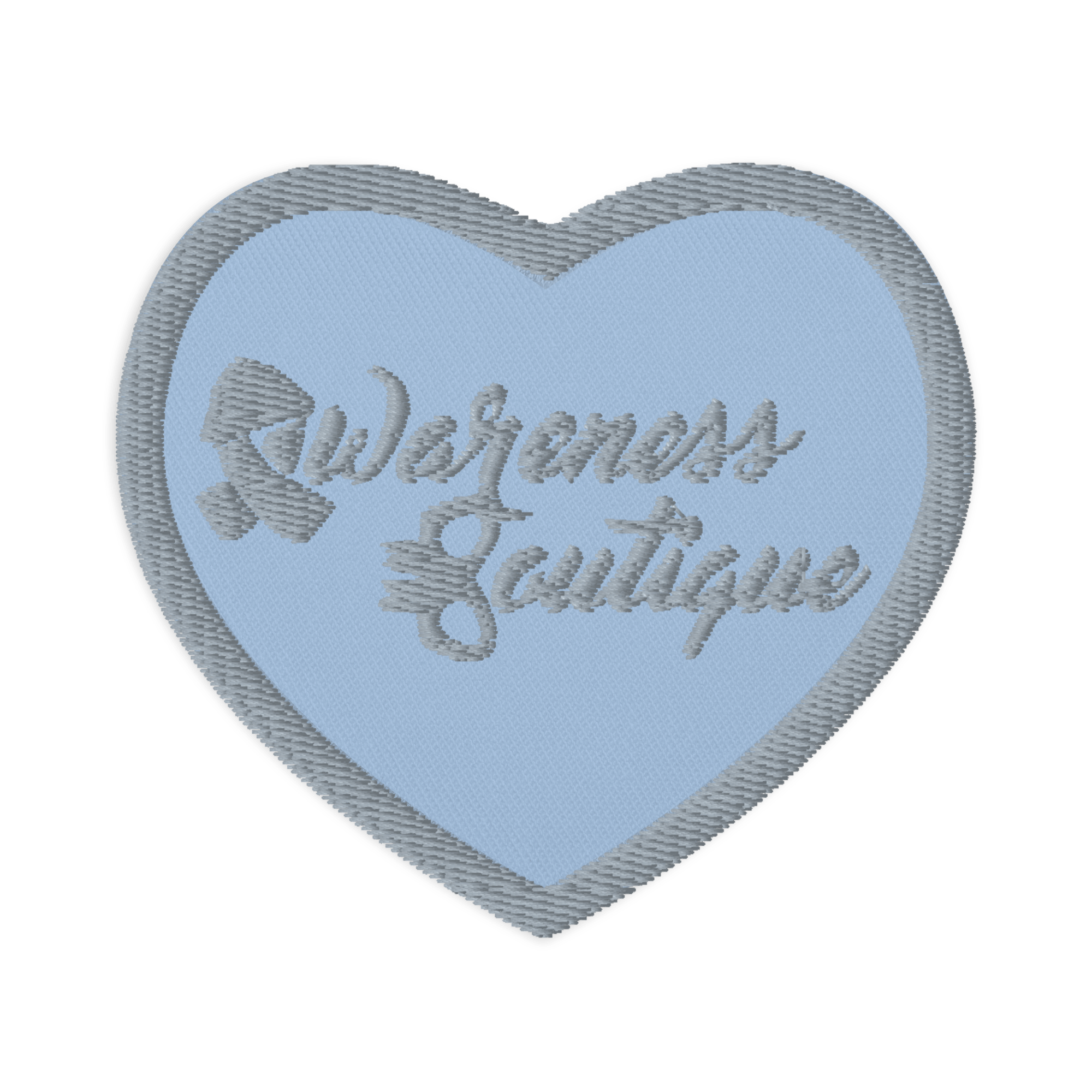 Grey Ribbon Embroidered Patch - Awareness Boutique