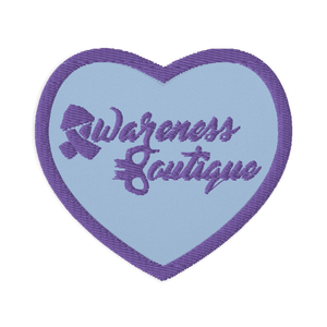 Purple Ribbon Embroidered Patch - Awareness Boutique
