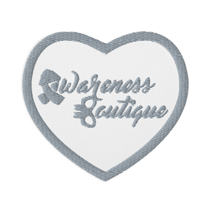 Grey Ribbon Embroidered Patch - Awareness Boutique